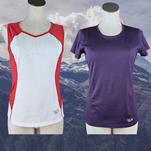 Mountain Hardwear Bundle of 2 Womens Lightweight Hiking Biking Activewear Top M